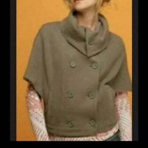 Free People Dolman cap taupe vest